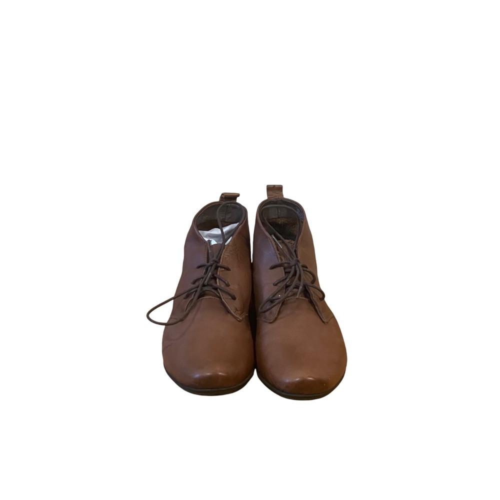 Taos Robin Brown Leather Lace Up Ankle Boots Women US 9-9.5 EUR‎ 40